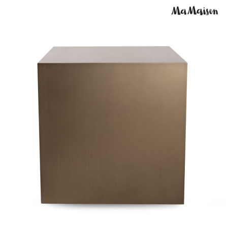 Măsuță Vector 55x55x55,5 cm, Metal Auriu Satinat - MaMaison [2]