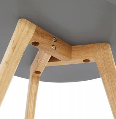 Set masute Espino 50x50 cm MDF gri inchis / picioare stejar, stil scandinav, CT00420DG - Kokoon [6]