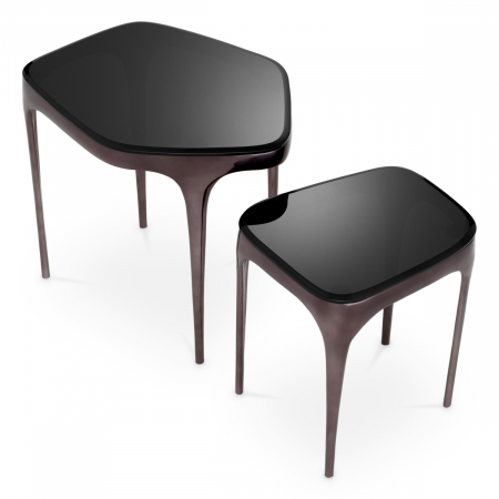   Mese laterale Deacon finisaj nichel negru set de 2 117617 EICHHOLTZ [3]