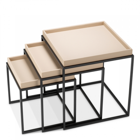   Mese laterale Léonard finisaj negru mat set de 3 118920 EICHHOLTZ [1]