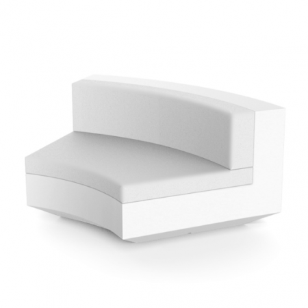 Module canapele grădină - Modul circular mijloc canapea premium Vela pentru exterior 157x108x72 cm, 54169 - Vondom