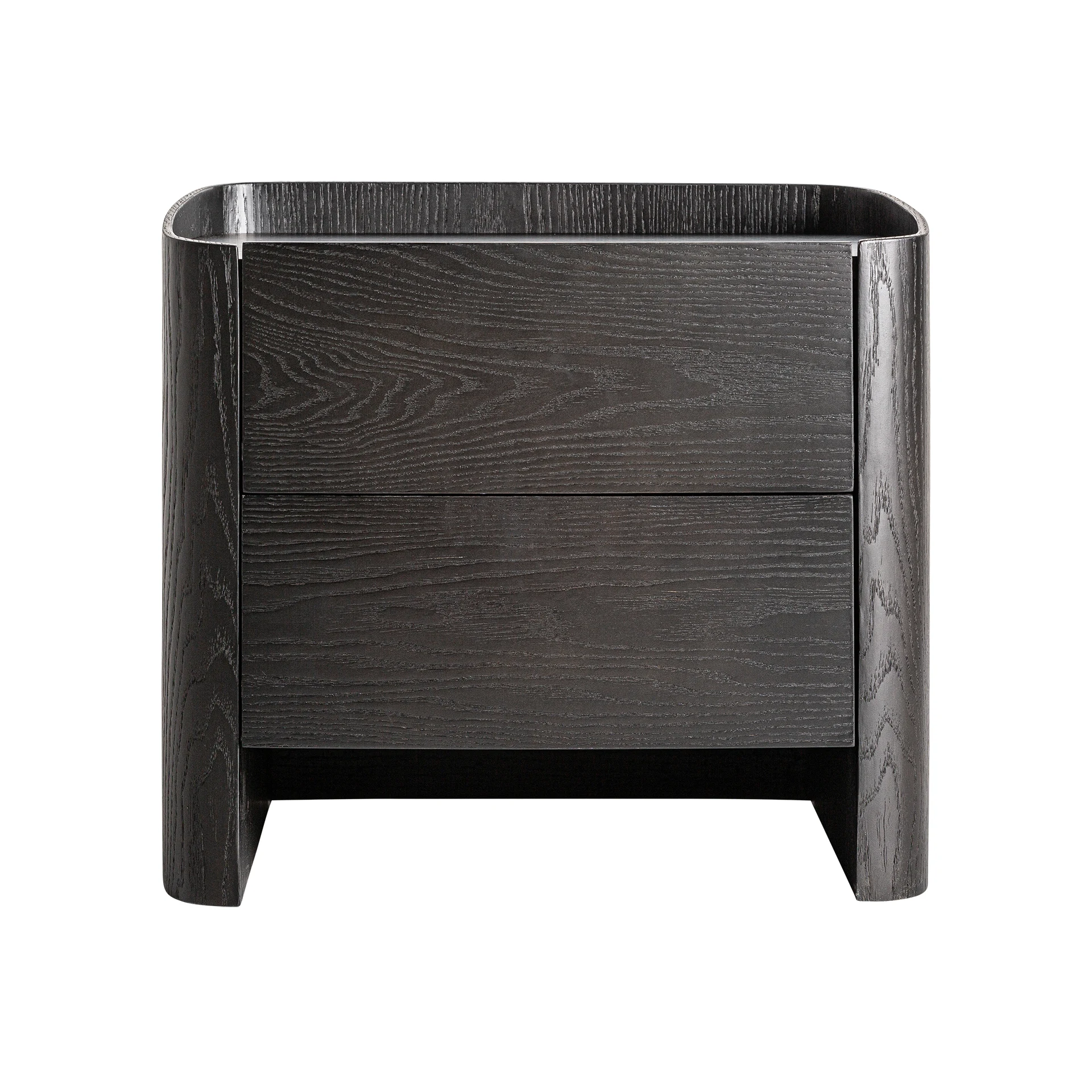 Produse - Noptiera din Furnir de Stejar si Placaj, Negru, 55x42x48 cm, Stil Art Deco - VicalHome 35288