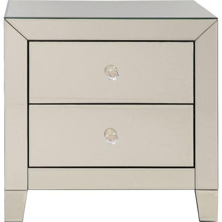 Noptieră Luxury Pearl S 49x41x50 cm, Sticlă Suprafață Oglindă - Kare Design [1]