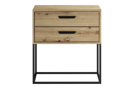 Noptieră Navello, lățime 60 cm, PAL Melaminat Stejar Artisan, 2 Sertare - COMAD, cod NAVELLO ARTISAN 61-60-2S [1]