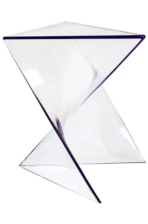 Produse - Noptieră Zik 40x43x43 cm, Polipropilenă Transparent - King Home
