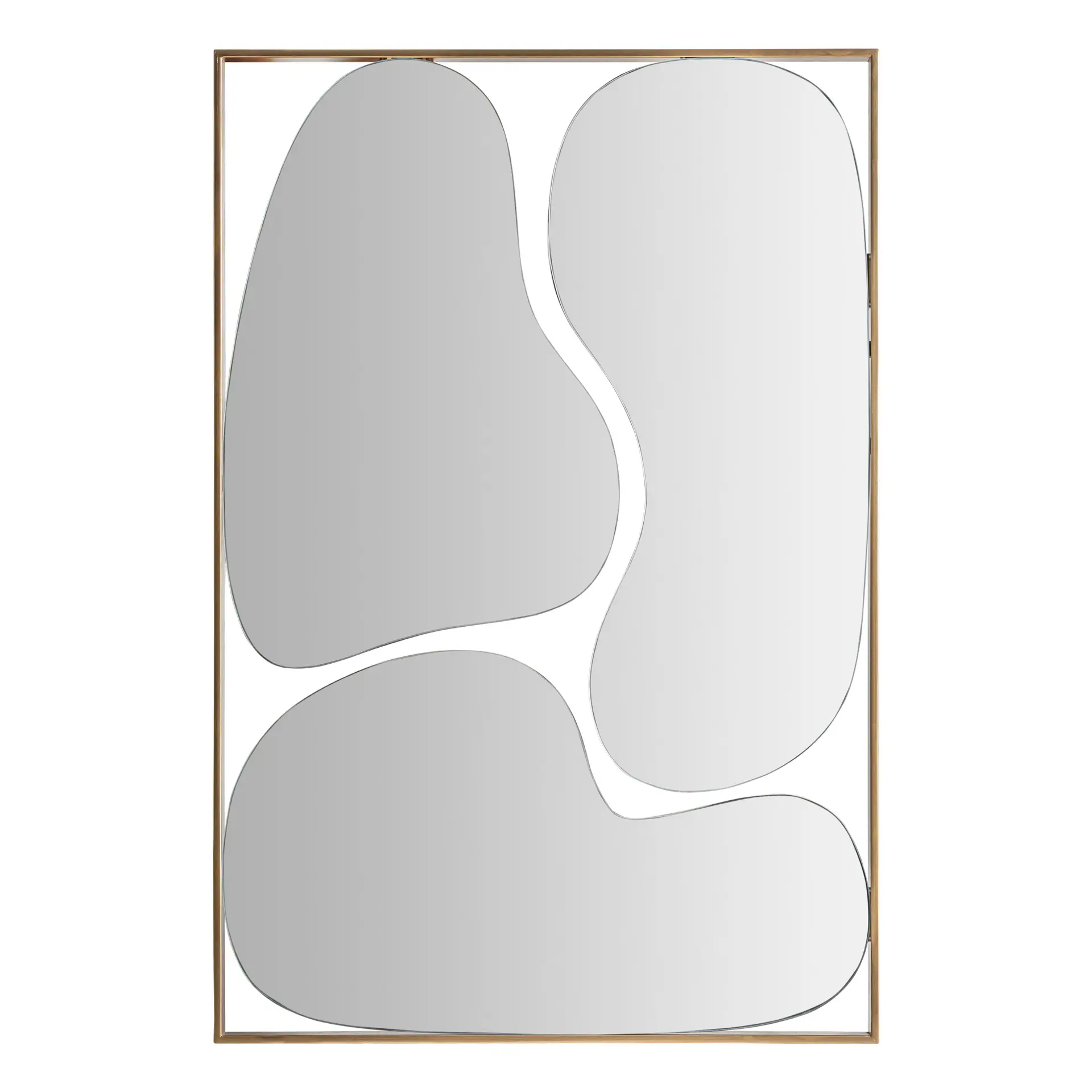 Oglinzi decorative - Oglinda 80x5x120 cm, Oglinda și Oțel Auriu - VicalHome VicalHome 39002