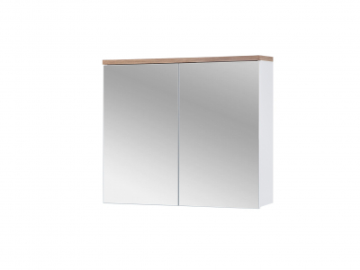 Produse - Oglinda baie 80 cm Bali White cu spatiu depozitare COMAD