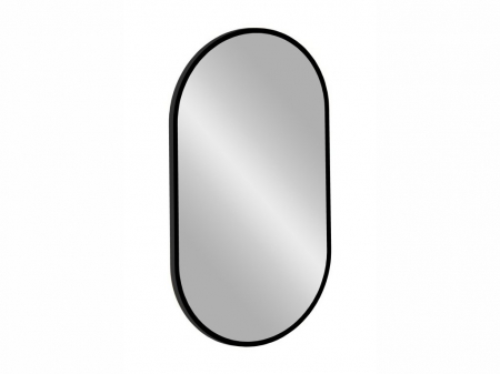Oglinda baie ovala Apollo, 50x90 cm, cadru auriu/cadru negru, cu iluminare LED, COMAD [1]