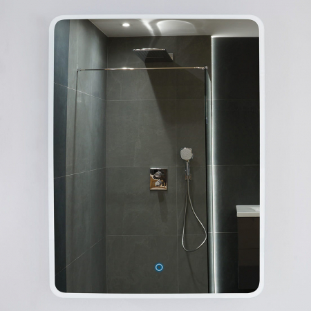 Oglinzi - Oglinda cu iluminare LED Aggie 60x80x4,5 cm cm metal/sticla, comutator tactil, W0275 - Maxlight