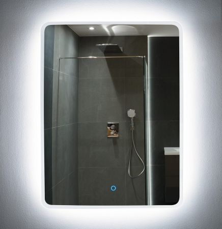 Oglinda cu iluminare LED Aggie 60x80x4,5 cm cm metal/sticla, comutator tactil, W0275 - Maxlight [1]