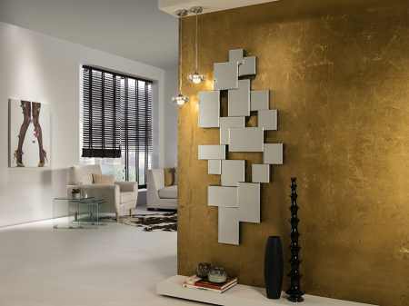 Oglinda decorativa lux Tilla 140x70 cm design minimalist, patrate si dreptunghiuri suprapuse, 386113 - Schuller [2]