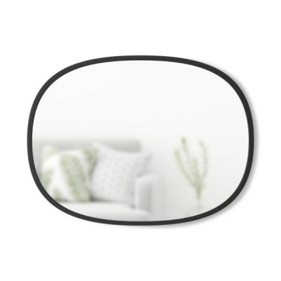Oglinda decorativa ovala Cerise 46x61 cm, margine cauciucata gri/neagra, 1013765-040 - King [1]