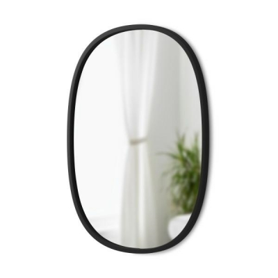 Oglinda decorativa ovala Cerise 46x61 cm, margine cauciucata gri/neagra, 1013765-040 - King [2]