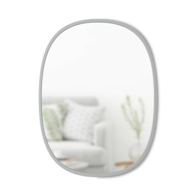 Oglinda decorativa ovala Cerise 46x61 cm, margine cauciucata gri/neagra, 1013765-040 - King [5]