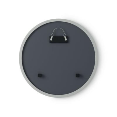 Oglinda decorativa rotunda Camille 46x46 cu rama din cauciuc negru/gri, 1013756-040 - King [6]