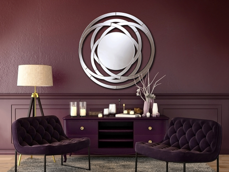Oglinda decorativa rotunda Rames 120x120 cm, design lux, 385314 - Schuller [2]