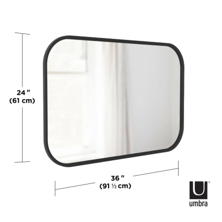Oglindă Hub 61x3x91 cm, Cauciuc Negru - Umbra [4]