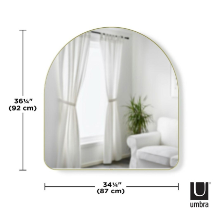 Oglindă Hubby 86 87x3x92 cm, Metal Auriu - Umbra [4]