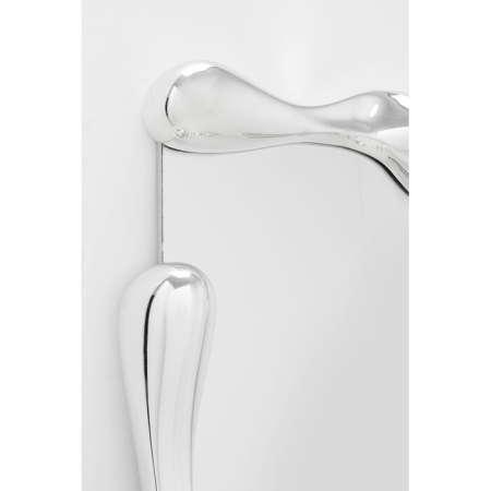 Oglindă Lava, Sticlă Oglindă și Placă MDF Lacuită Argintiu - Kare Design [2]