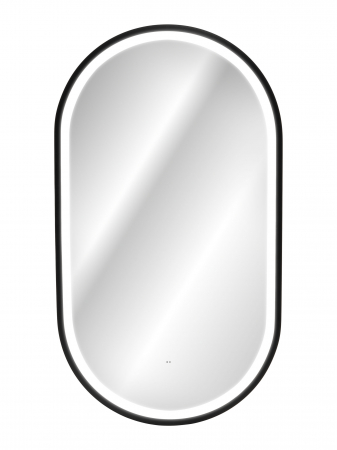Oglinda baie LED cu rama, iluminare LED, APOLLO2, 90x50cm, finisaj Negru COMAD [1]