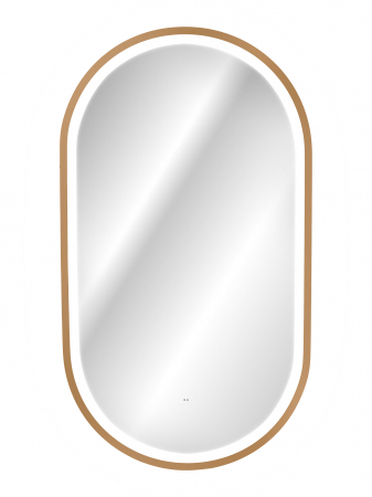 Oglinda baie, finisaj auriu APOLLO 2, cu rama, iluminare LED, COMAD [1]
