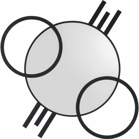 Mobilier Baie - Oglindă Triple Circle 124x4,5x119 cm, Metal Negru - Kare Design