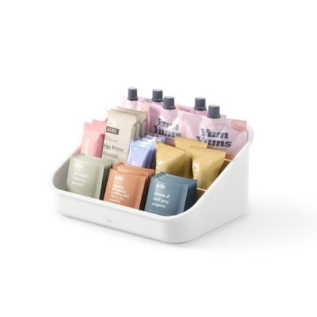 Cutii decorative - Organizator Bellwood 14x17x24 cm, 80% Plastic Reciclat și 19% Lemn Regenerabil Alb - Umbra