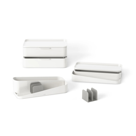Organizator pentru Cosmetice Glam Large 18x25x26 cm, Plastic Alb - Umbra [4]