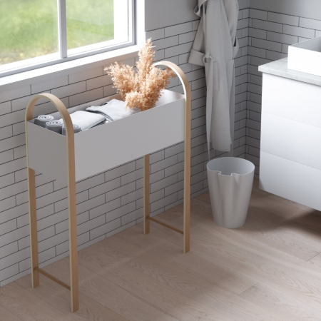 Organizer Bellwood Alb Natural din Metal și Lemn de Frasin Alb, 71x26x91cm, Umbra 1013879-668 [3]
