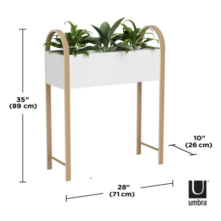 Organizer Bellwood Alb Natural din Metal și Lemn de Frasin Alb, 71x26x91cm, Umbra 1013879-668 [5]