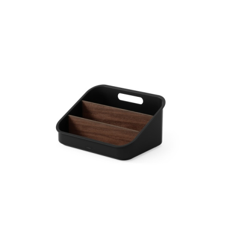 Organizer Bellwood 14x17x24 cm, 80% din Plastic Provenit din Reciclare și 19% din Lemn Regenerabil Negru - Umbra [2]