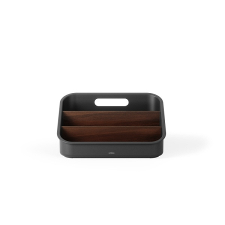 Organizer Bellwood 14x17x24 cm, 80% din Plastic Provenit din Reciclare și 19% din Lemn Regenerabil Negru - Umbra [4]