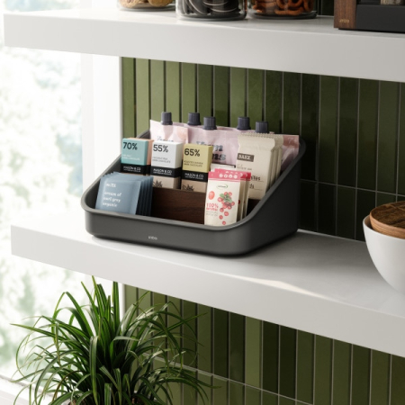 Organizer Bellwood 14x17x24 cm, 80% din Plastic Provenit din Reciclare și 19% din Lemn Regenerabil Negru - Umbra [7]
