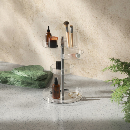 Organizer Cosmetic Pirouette Transparent / Nichelat Transparent, 23x23x35cm, Umbra 1015097-239 [3]