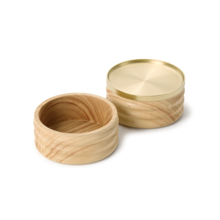 Organizer de Bijuterii Tesora 13x12x13 cm, Lemn Natural Auriu - Umbra [3]