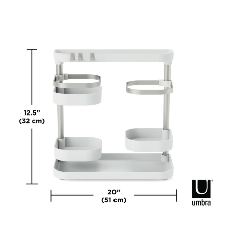 Organizer de Bucătărie Holster 51x16x32 cm, Alb Nichelat - Umbra [5]