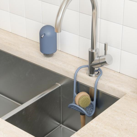 Organizer de Chiuvetă Sling Caddy Albastru din Plastic Albastru, 11x26x1cm, Umbra 1004294-1050 [7]