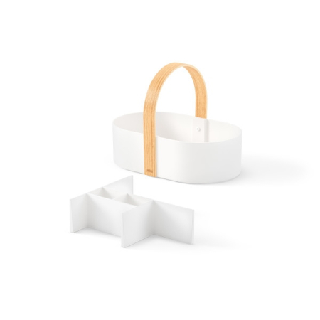 Organizer pentru Cosmetice Bellwood 30x20x23 cm, Plastic Reciclat Alb - Umbra [2]