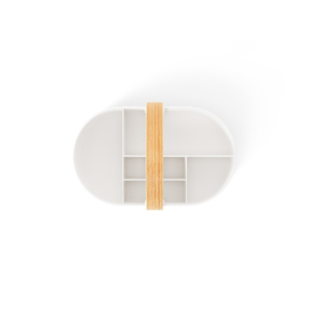 Organizer pentru Cosmetice Bellwood 30x20x23 cm, Plastic Reciclat Alb - Umbra [3]
