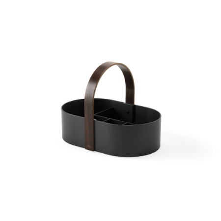 Organizer pentru Cosmetice Bellwood 30x20x23 cm, Plastic Reciclat și Lemn Negru - Umbra [1]
