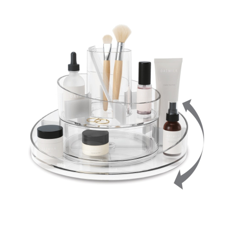 Cutii decorative - Organizer pentru Cosmetice Cascada 25x17x25 cm, Transparent - Umbra