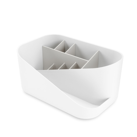 Produse - Organizer pentru Cosmetice Glam 17x13x27 cm, Alb-Gri - Umbra