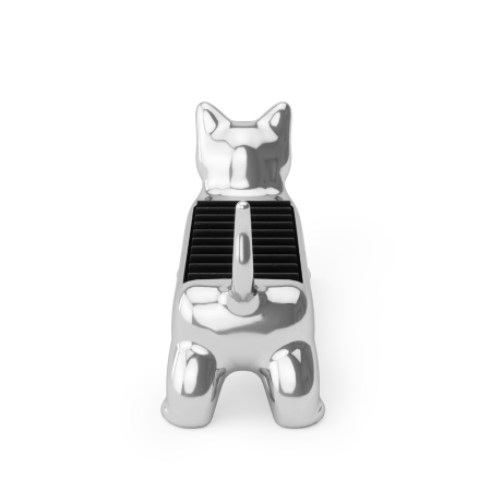 Organizer pentru Inele Ali Cat 12x4x5 cm, Metal Turnat Crom Lustruit - Umbra [3]
