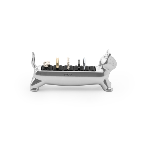 Organizer pentru Inele Ali Cat 12x4x5 cm, Metal Turnat Crom Lustruit - Umbra [4]
