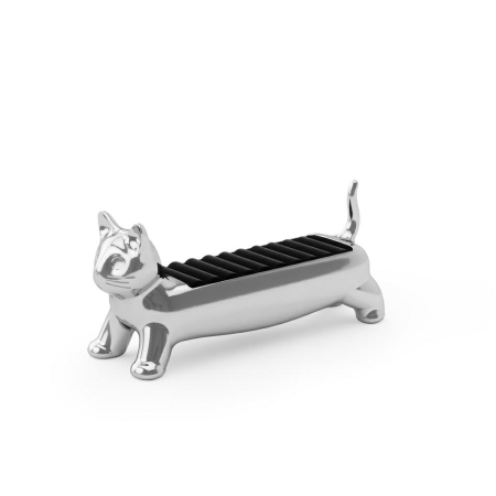 Cutii decorative - Organizer pentru Inele Ali Cat 12x4x5 cm, Metal Turnat Crom Lustruit - Umbra