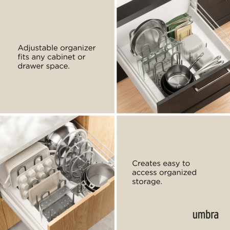 Organizer pentru Vase Peggy 54x19x21 cm, Gri - Umbra [4]