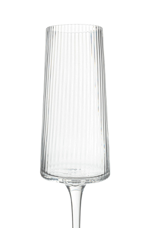 Pahar de Șampanie Riffle 215 7x7x25 cm, Sticlă Transparent - Kare Design [1]