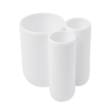 Produse - Pahar pentru Periuțe de Dinți Touch 8x9x10 cm, Plastic Alb Mat - Umbra