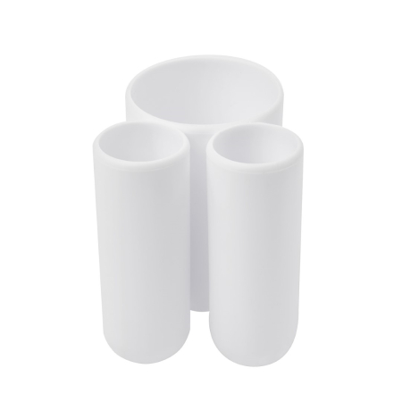 Pahar pentru Periuțe de Dinți Touch 8x9x10 cm, Plastic Alb Mat - Umbra [1]
