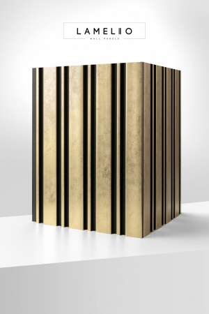 Panou riflat 3D Milo, Auriu, 270x11.6cm, Lamelio [3]